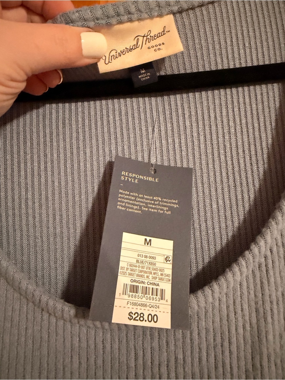 NWT Universal Thread Light Blue Ribbed Tank Maxi Dress - Picture 2 of 4